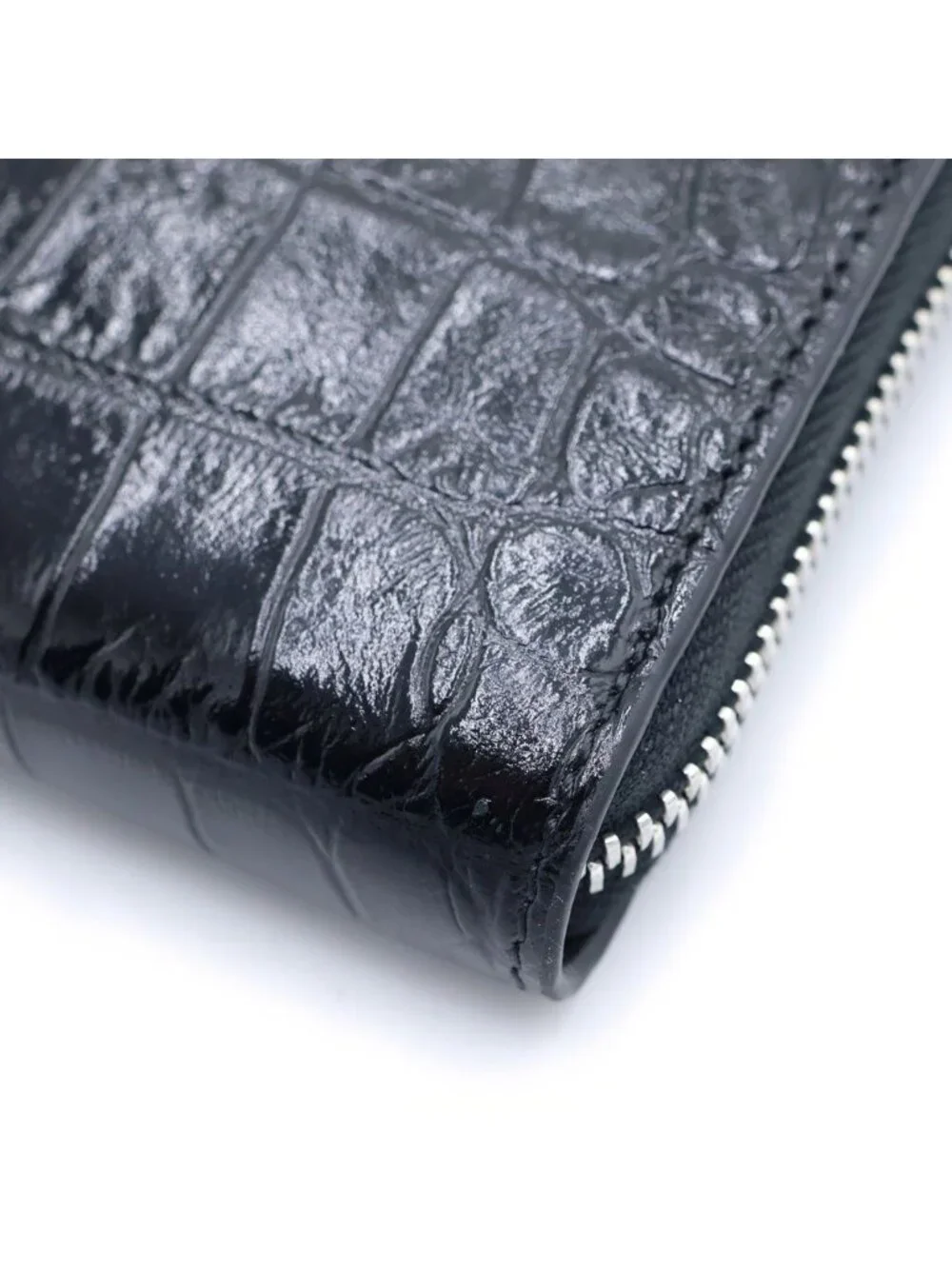 Celine Large Zip Around Zip Wallet Croco